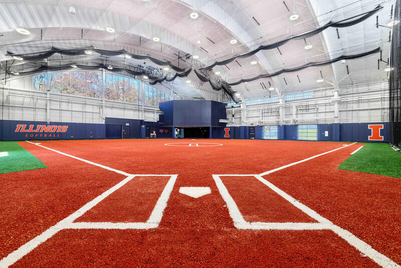 Home plate of the Softball Training Facility